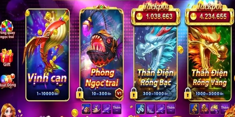 Khám phá 4 phòng chơi chính trong game